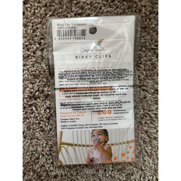 ❤️Copper Pearl Lumberjack Binky Clips 3Pack - Picture 3 of 5